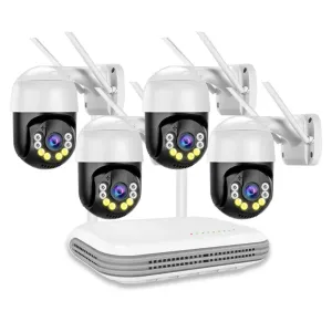 Four Channel Wifi Camera Kit 3MP Pan/Tilt Day/Night Cam 1080p Full HD NVR