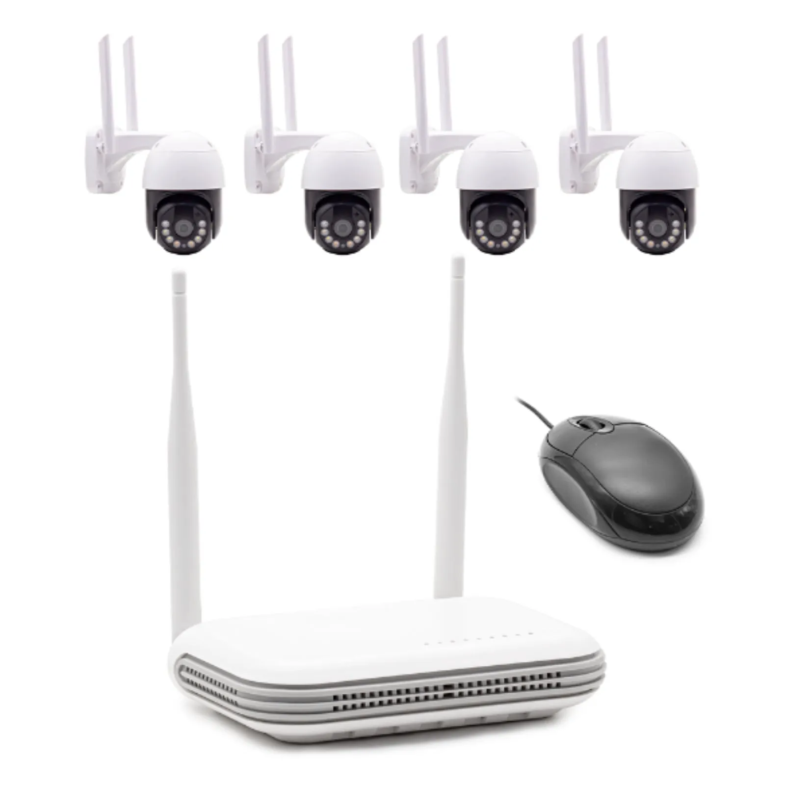 Four Channel Wifi Camera Kit 3MP Pan/Tilt Day/Night Cam 1080p Full HD NVR