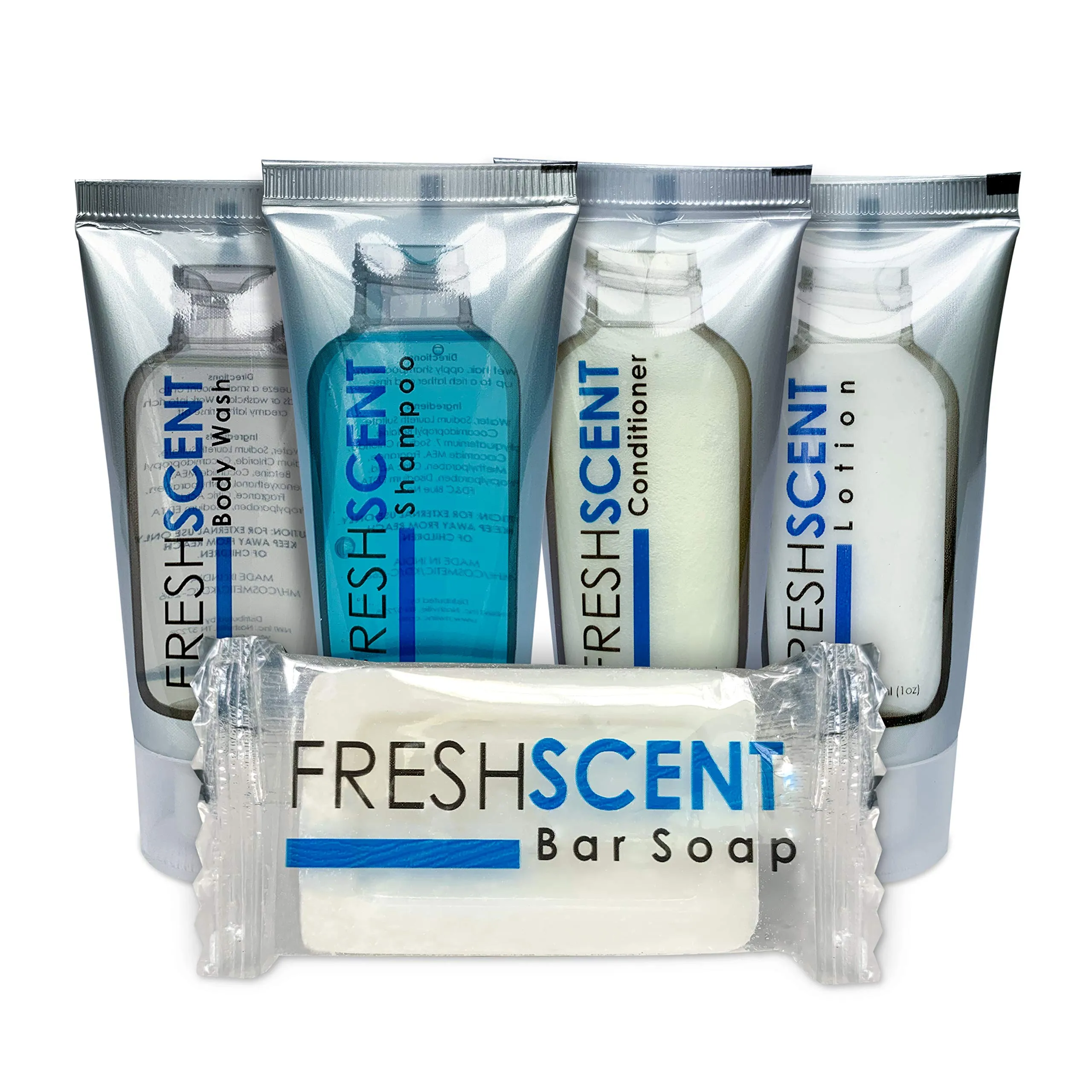 Freshscent Conditioner 1oz (100 Pack) Hotel Travel Size, Bulk Amenities and Toiletries for Hospitality