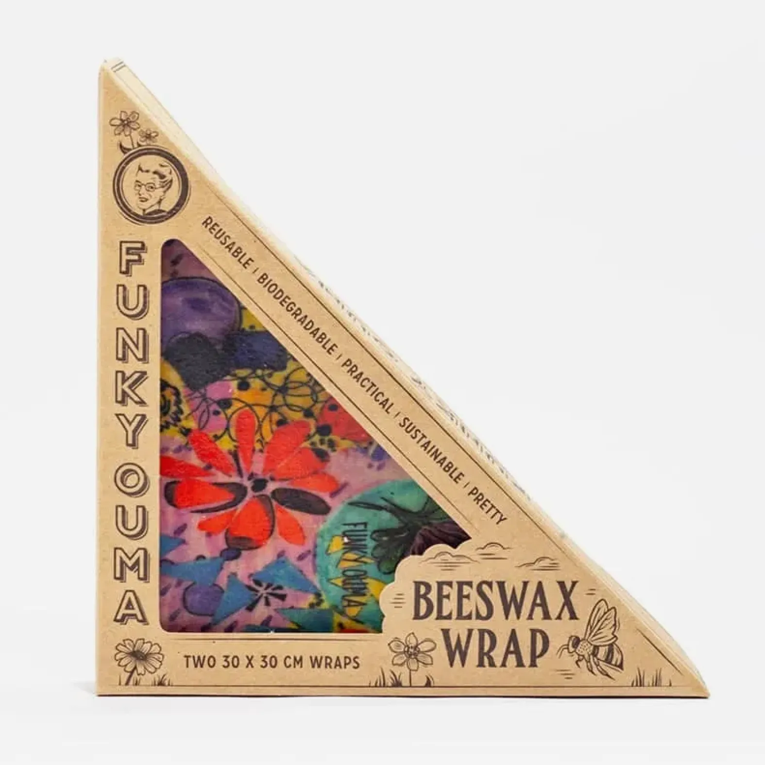 Funky Ouma Beeswax Food Wrap - Set Of 2