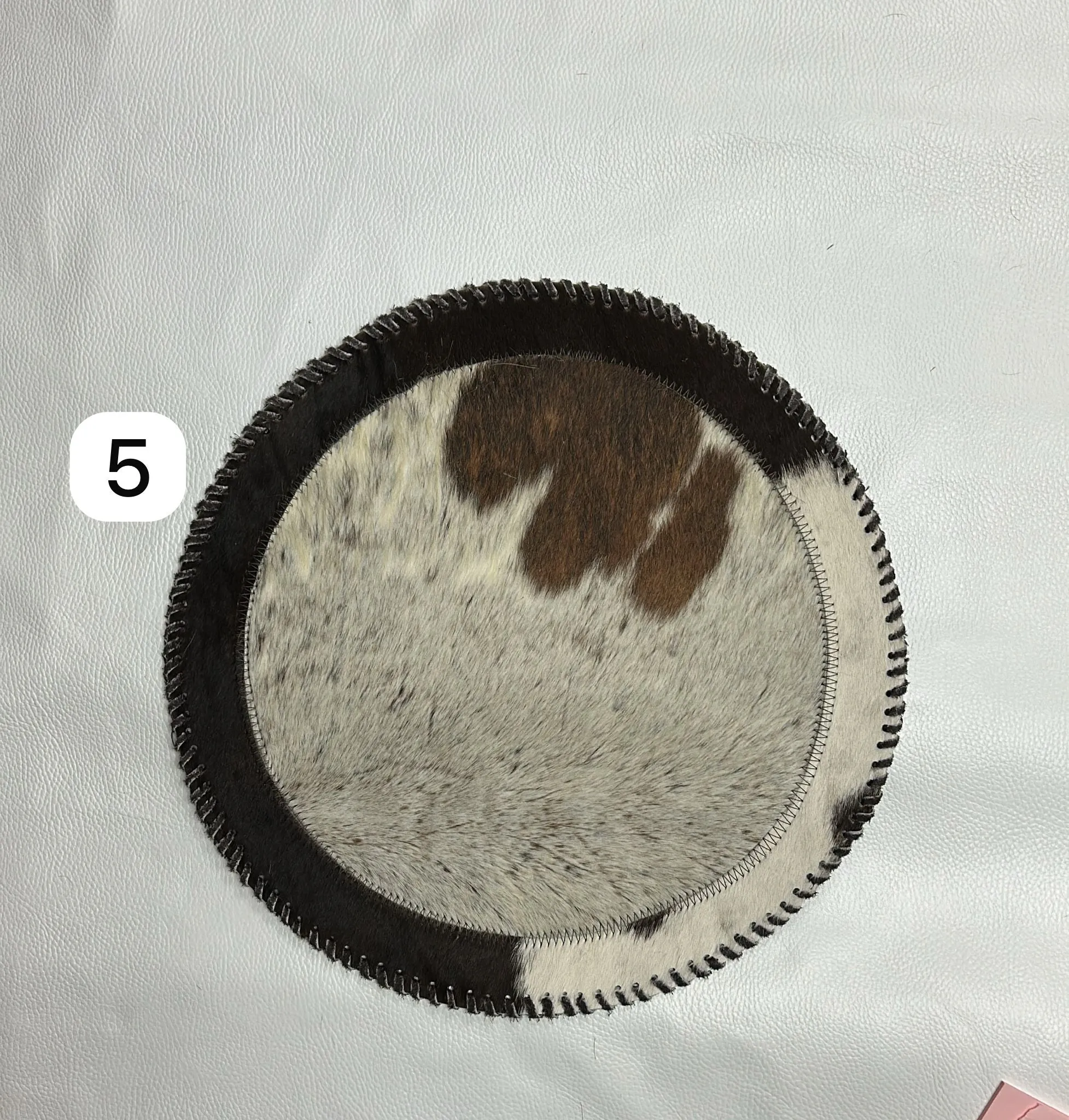 Genuine Cowhide Placemats - 16 inches diameter - Mix of colours