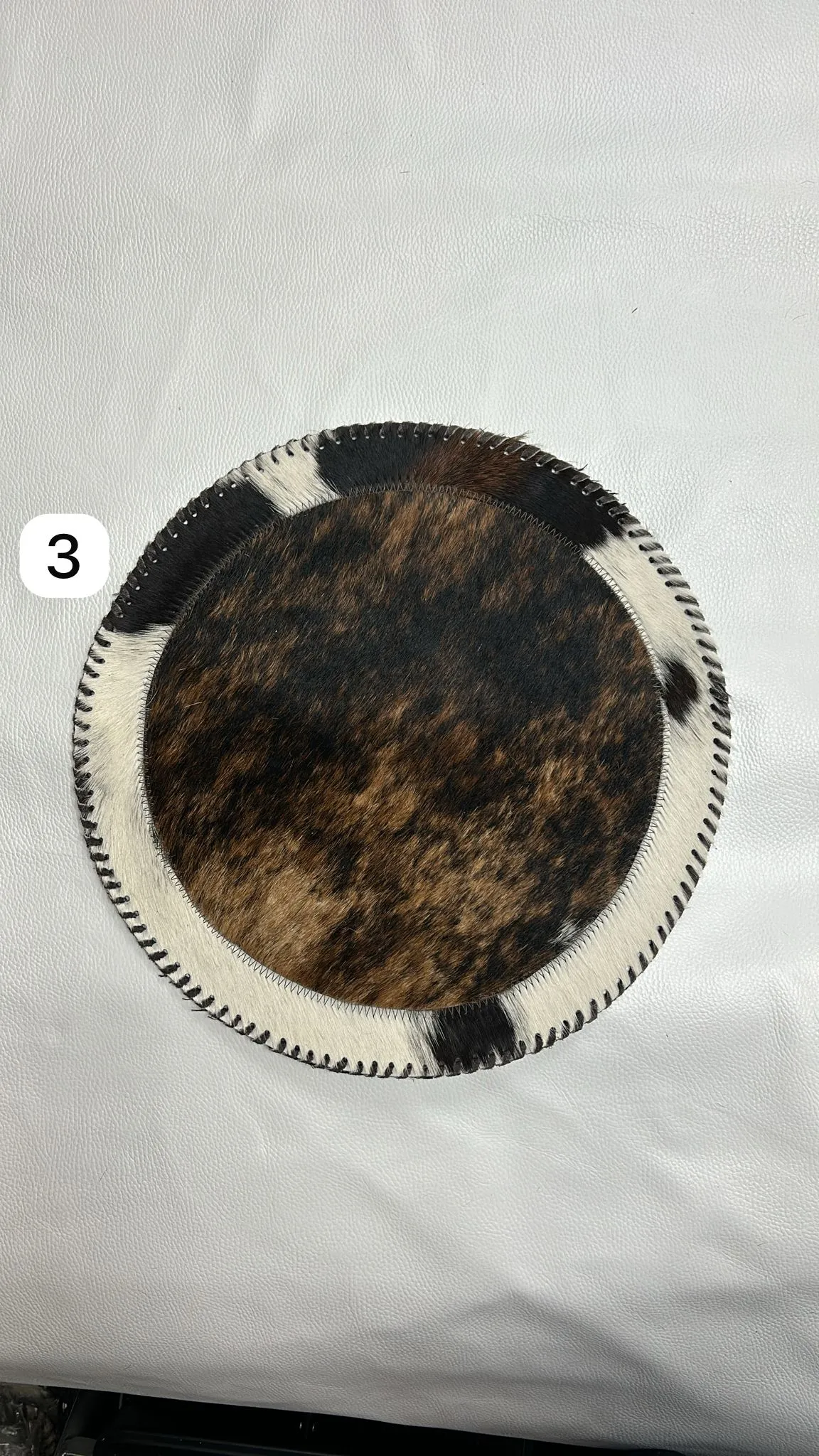 Genuine Cowhide Placemats - 16 inches diameter - Mix of colours