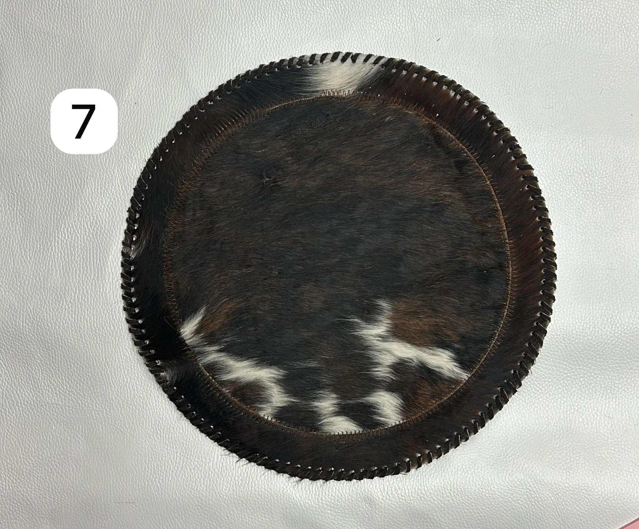 Genuine Cowhide Placemats - 16 inches diameter - Mix of colours