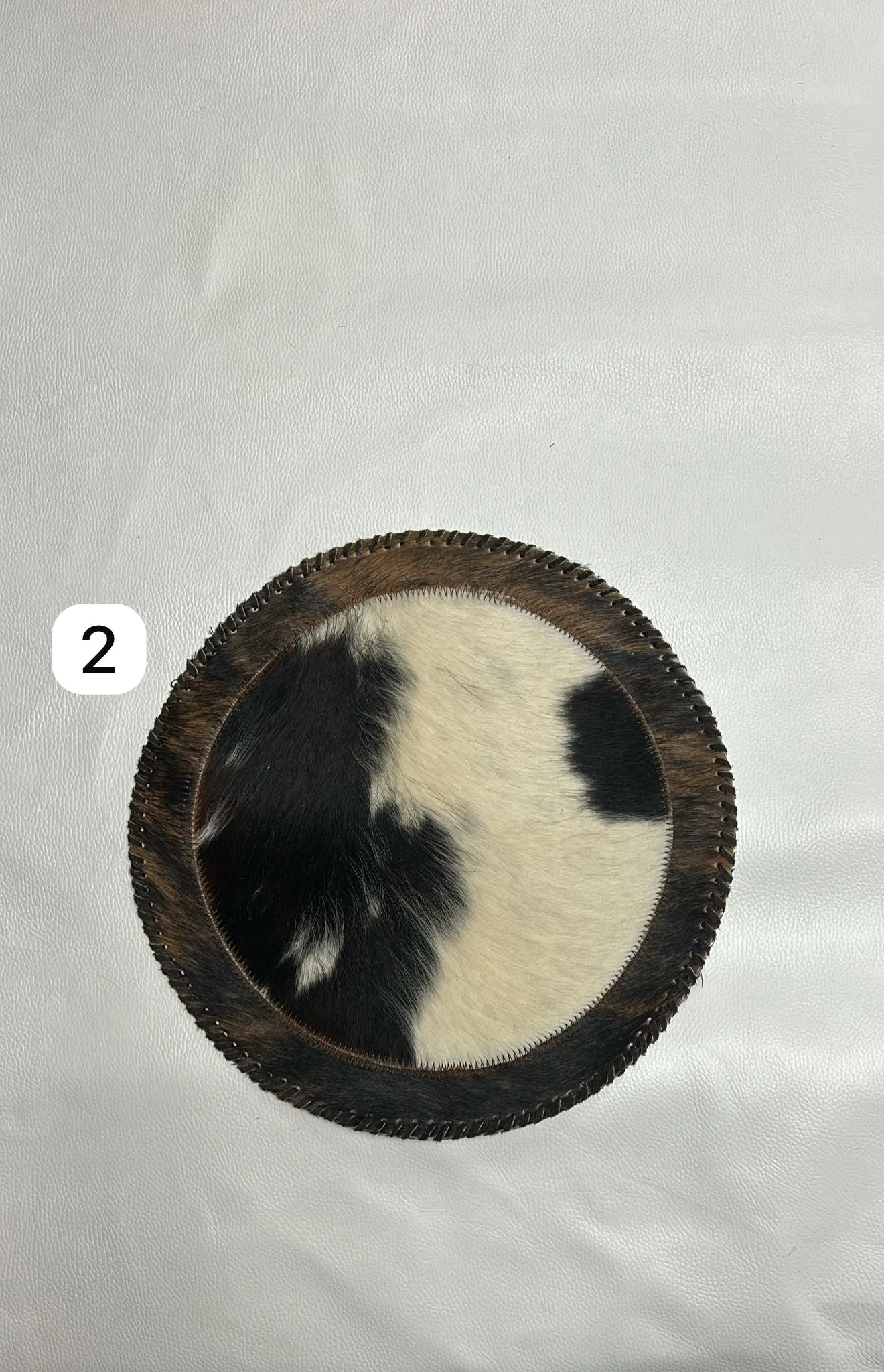 Genuine Cowhide Placemats - 16 inches diameter - Mix of colours