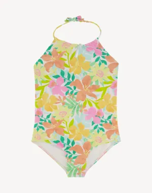 Girls Sweet Aloha High Neck One Piece