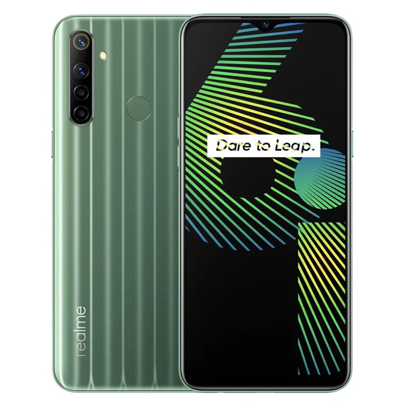Global Version realme 6i 4GB 128GB 6.5'' Mini-drop Fullscreen Helio G80 Octa Core 48MP AI Quad Camera 5000mAh Battery white