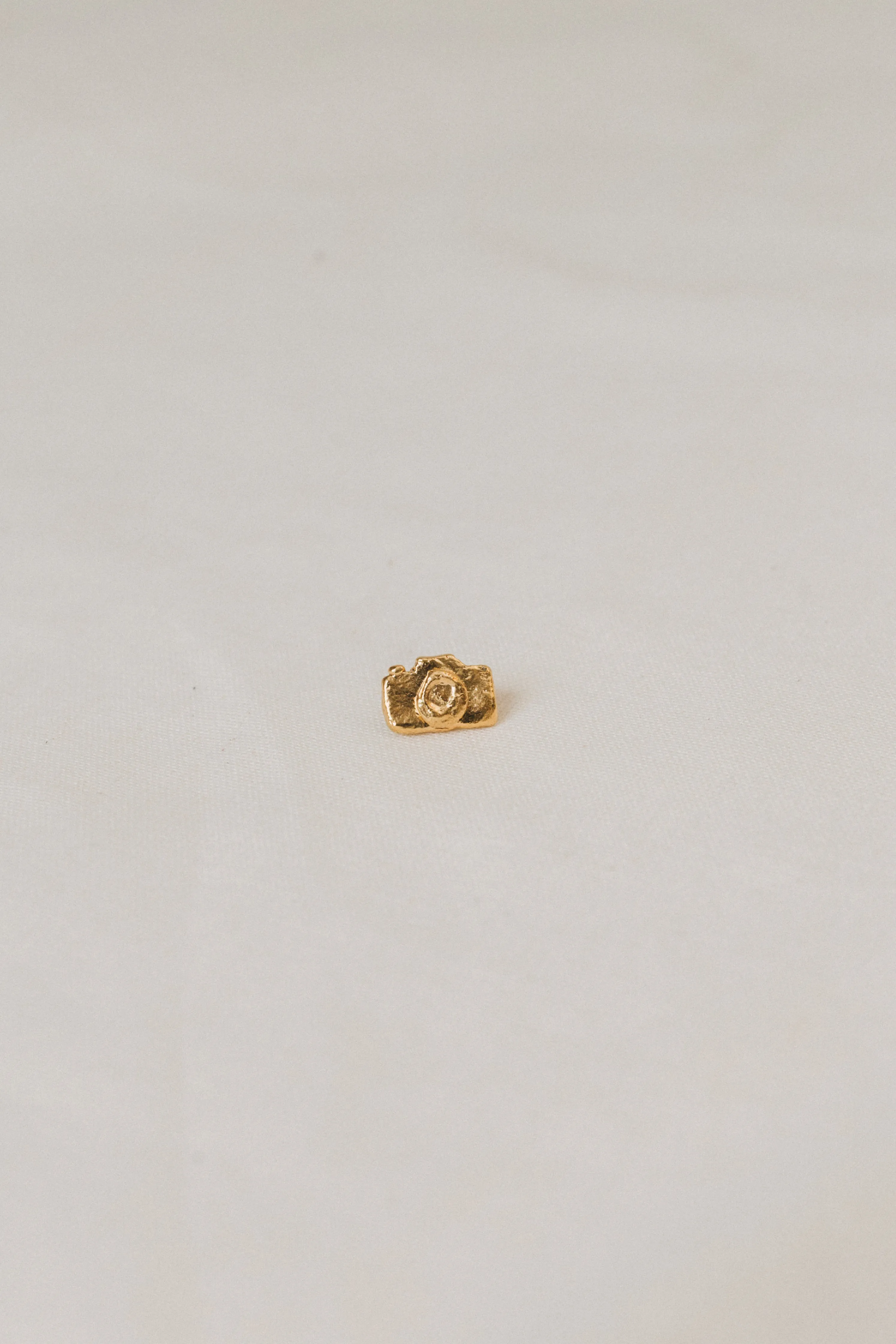 Gold plated Camera Brooch