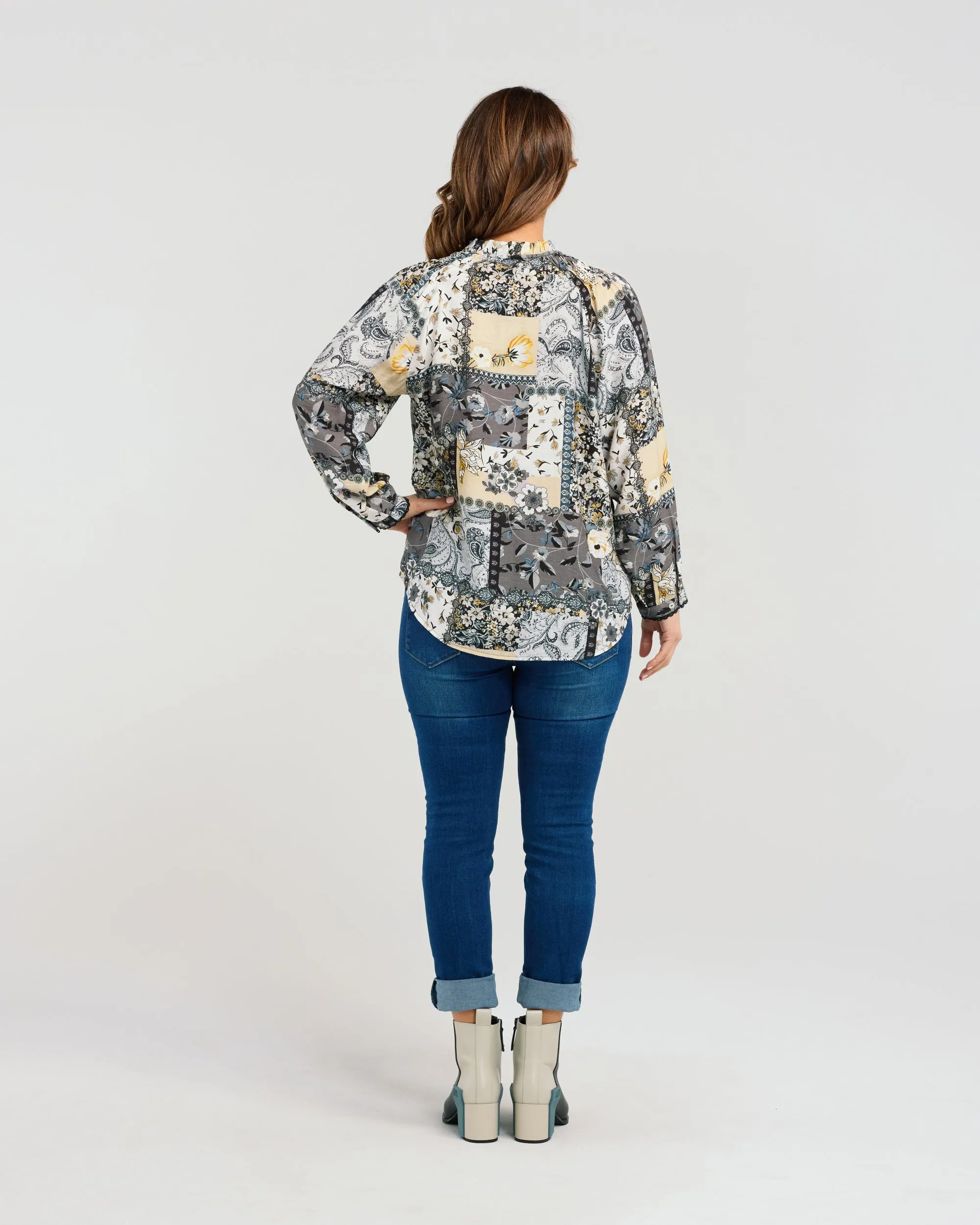 Goldie Blouse | Grey Medley | Seduce