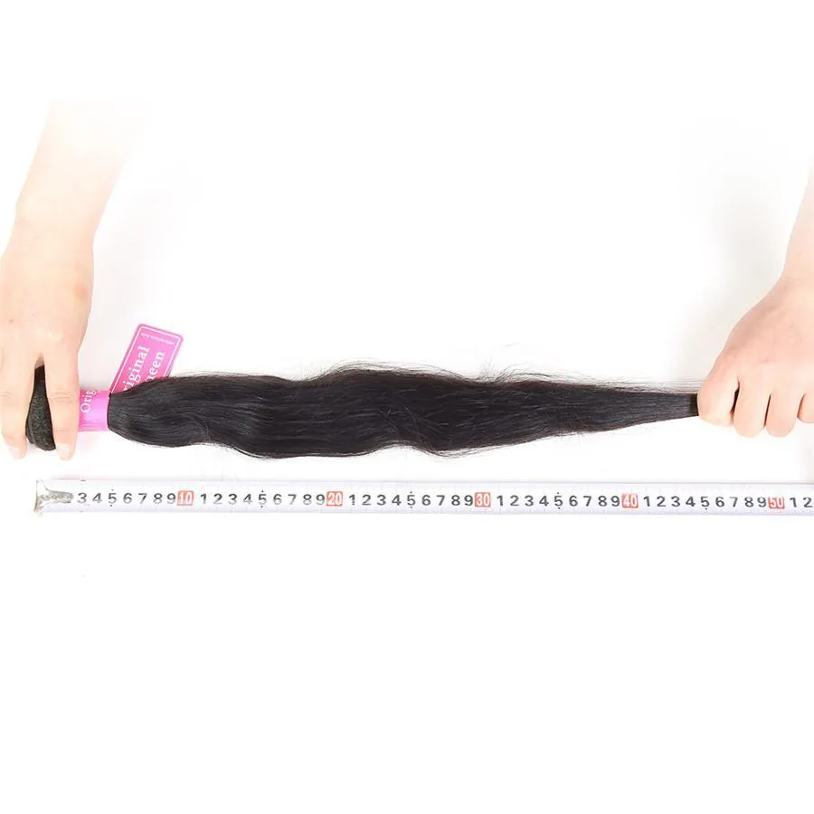 Gorgeous Body Wave Human Hair 4 Bundles with 4*4 Lace Clsoure Natural Black