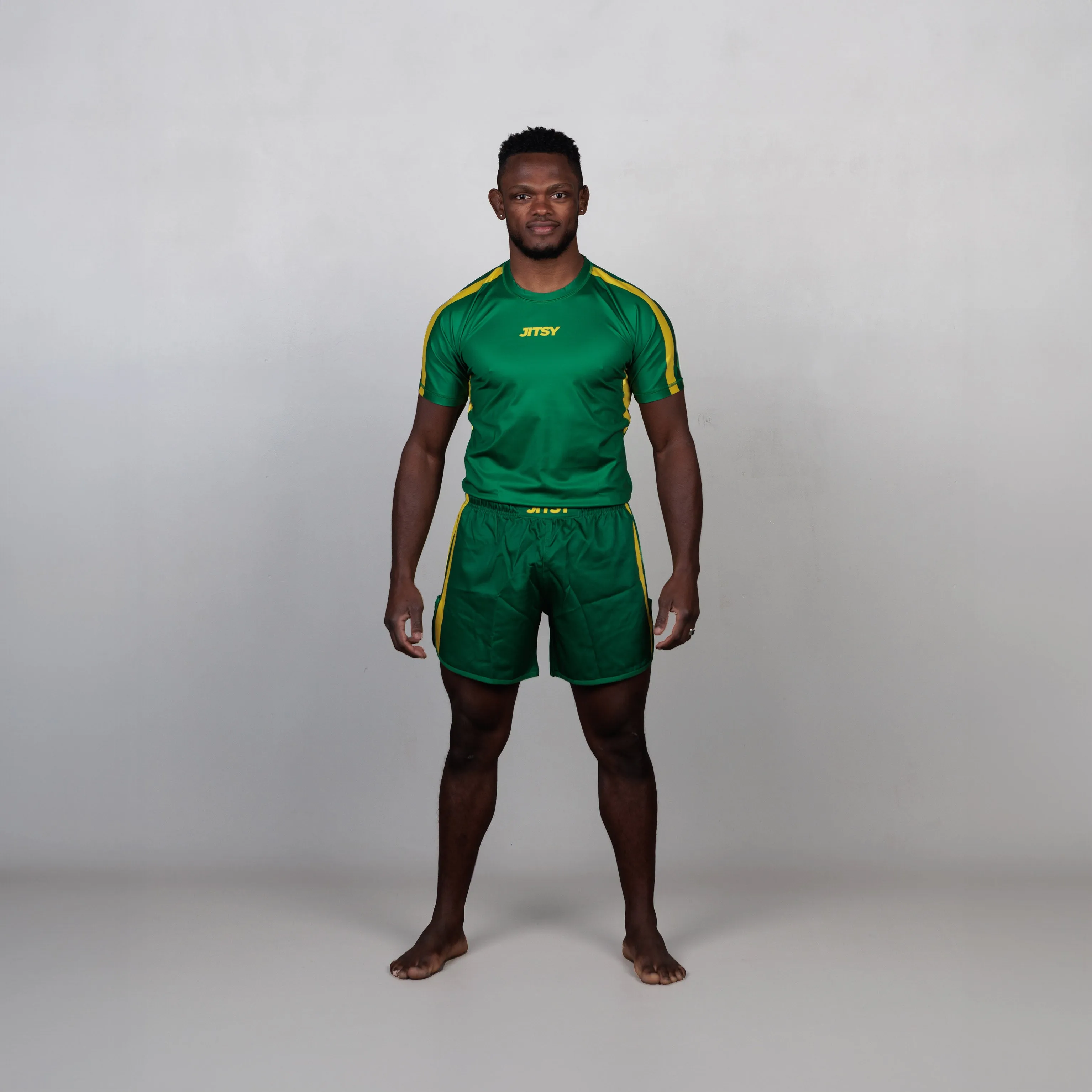 Green & Gold Hybrid Shorts - Men