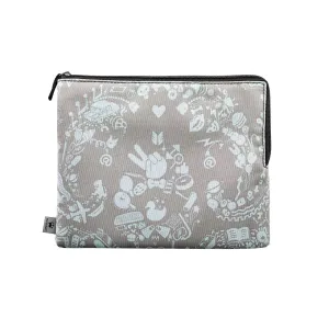 Grey & Blue New World Damask Clutch