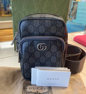 GUCCI GG Supreme Canvas Ophidia Minibag In GREY