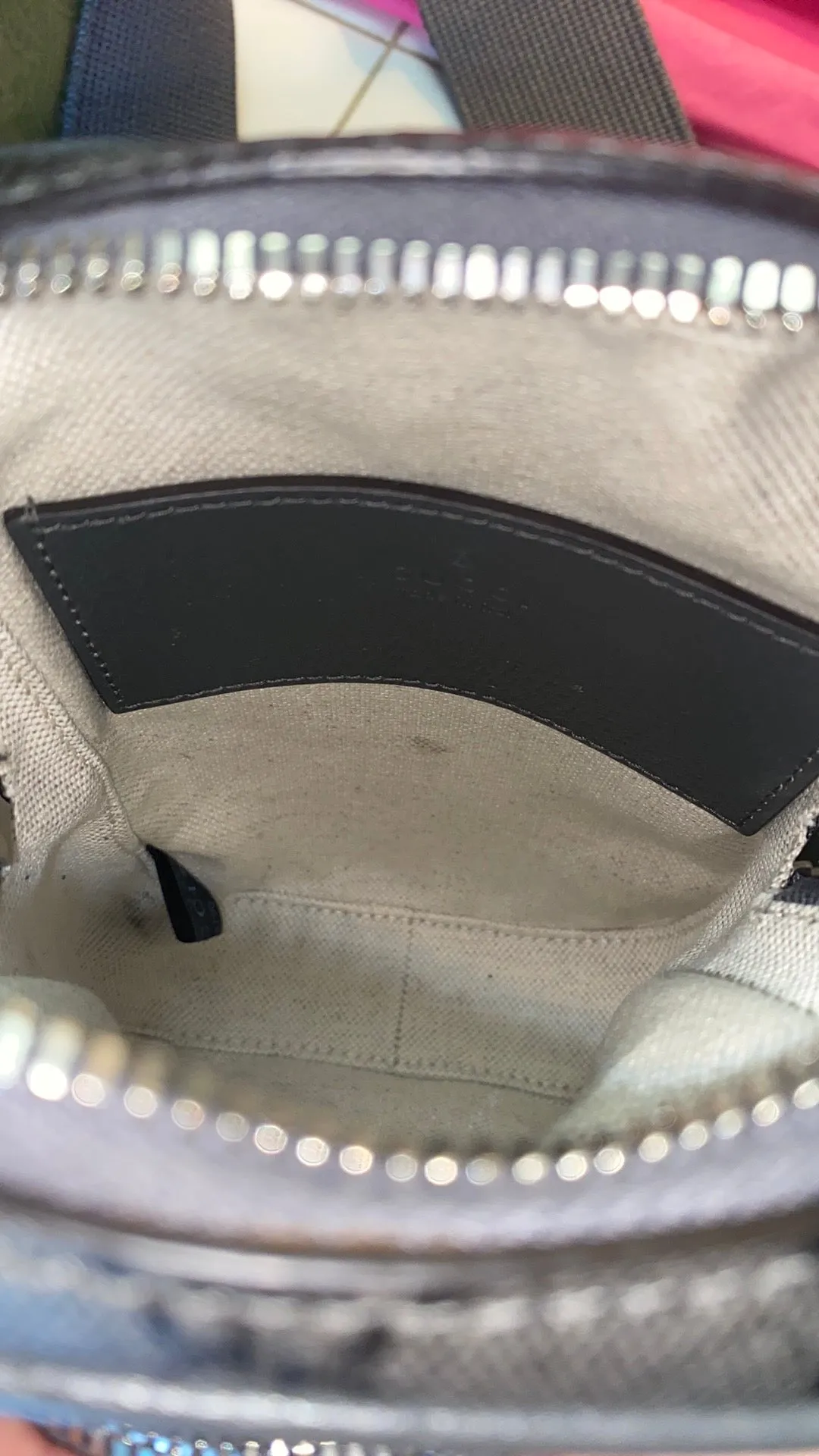 GUCCI GG Supreme Canvas Ophidia Minibag In GREY