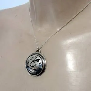 Hadar Designers Rustic WILD Handmade Solid 925 Sterling Silver Pendant (H) SALE