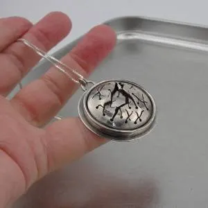 Hadar Designers Rustic WILD Handmade Solid 925 Sterling Silver Pendant (H) SALE