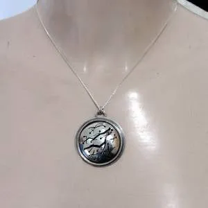 Hadar Designers Rustic WILD Handmade Solid 925 Sterling Silver Pendant (H) SALE