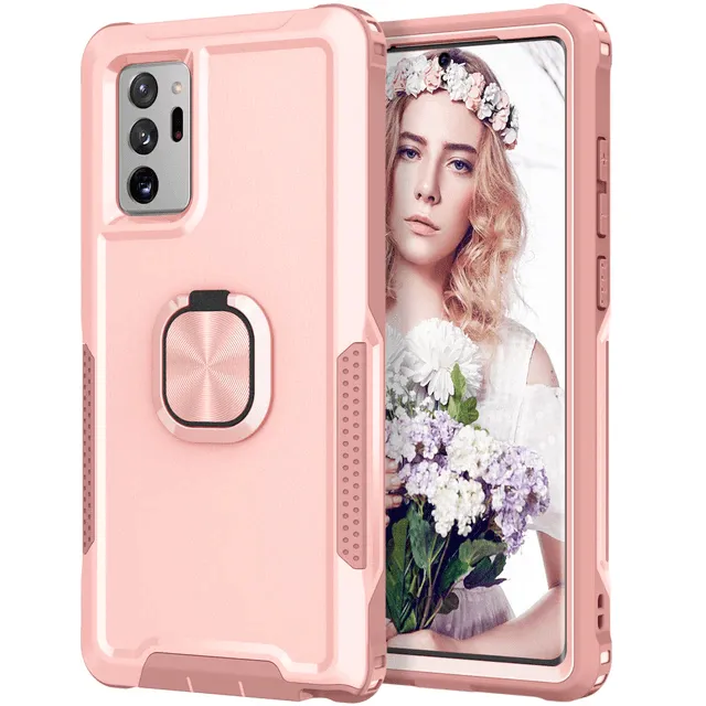 Heavy Duty Magnetic Case With Ring Grip For Samsung Galaxy