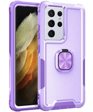 Heavy Duty Magnetic Case With Ring Grip For Samsung Galaxy
