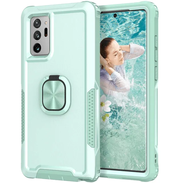 Heavy Duty Magnetic Case With Ring Grip For Samsung Galaxy