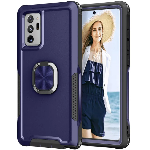 Heavy Duty Magnetic Case With Ring Grip For Samsung Galaxy