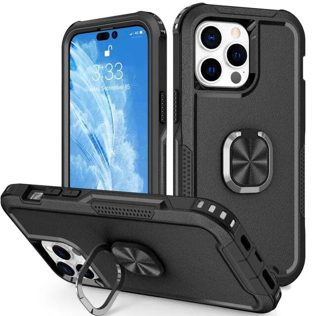 Heavy Duty Magnetic Phone Case With Ring Grip