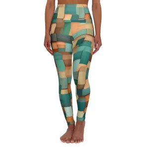 High Waisted Leggings - Euphemia Livorno Basketweave