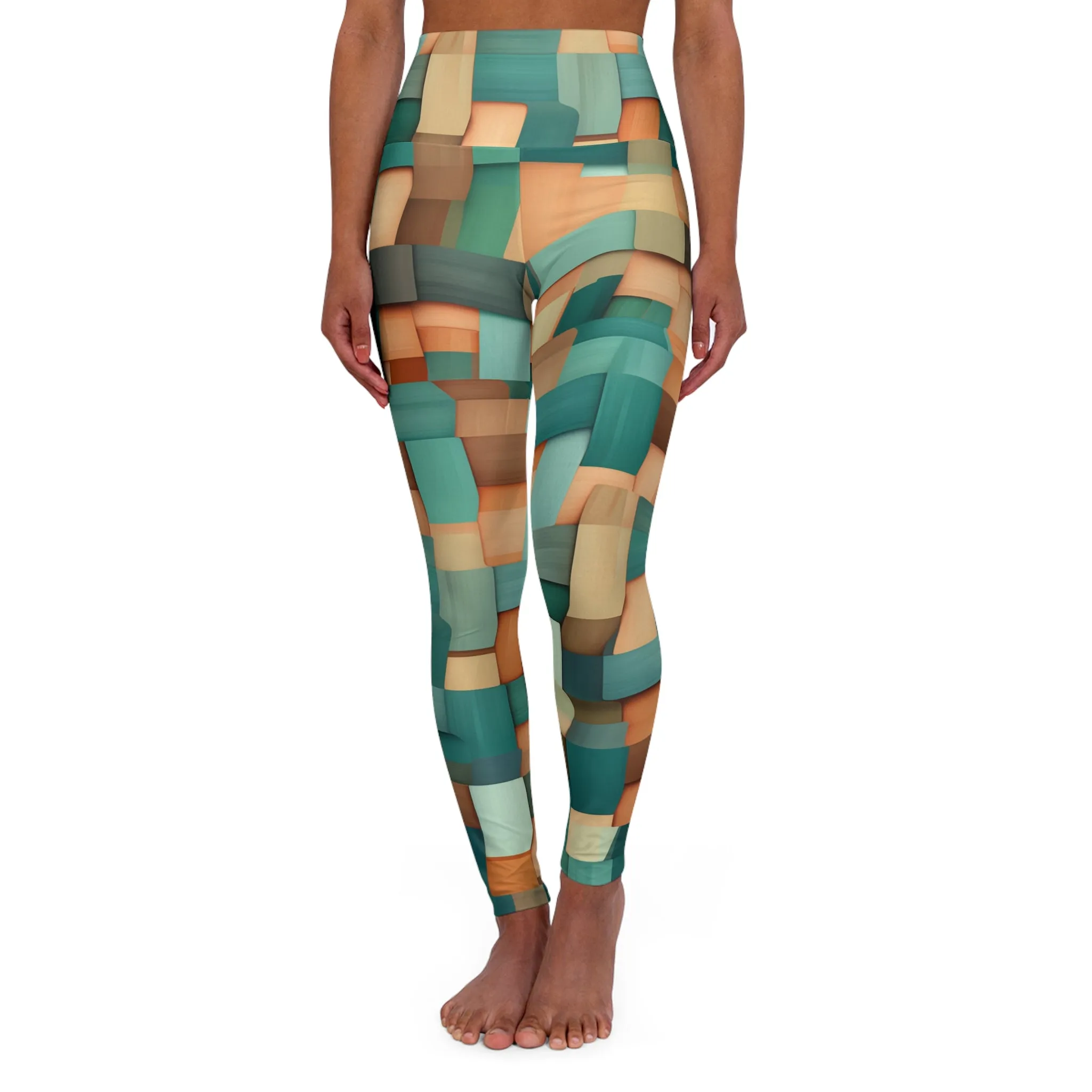 High Waisted Leggings - Euphemia Livorno Basketweave