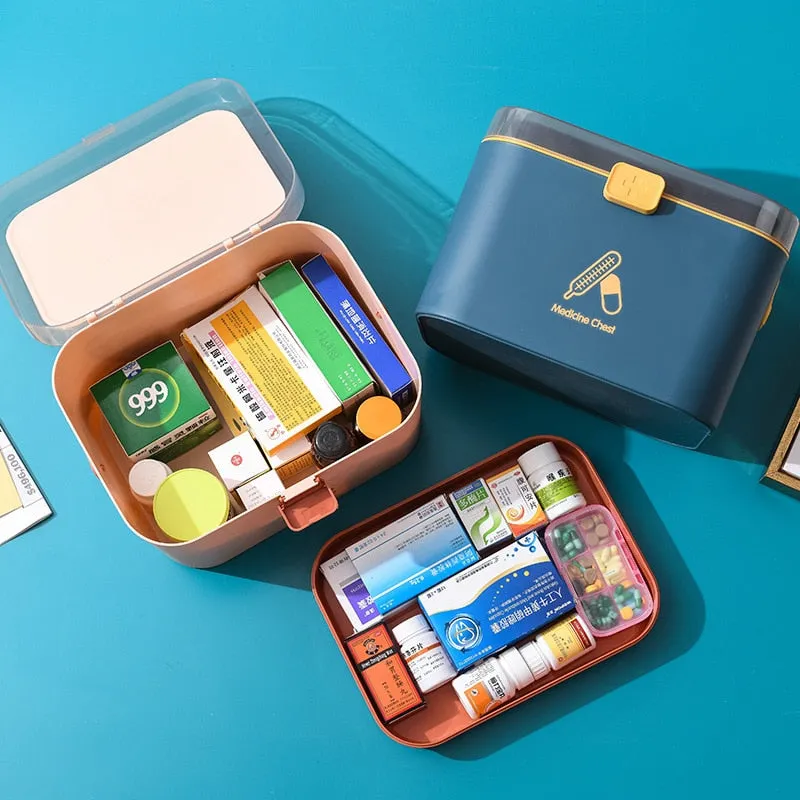 Home Medicine Care Cabinet Storage Box Bin