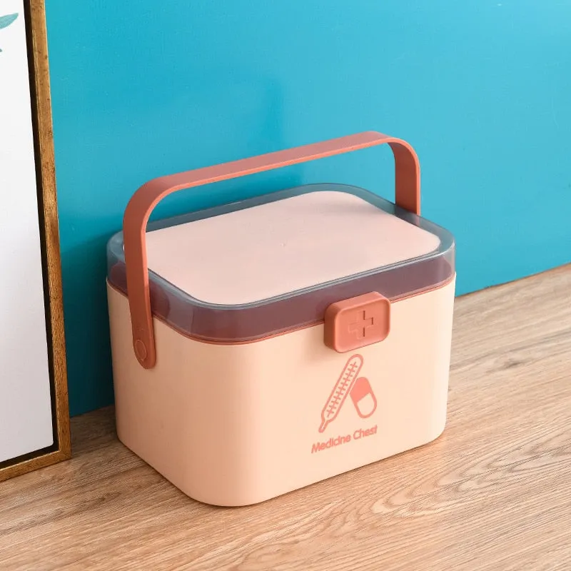 Home Medicine Care Cabinet Storage Box Bin