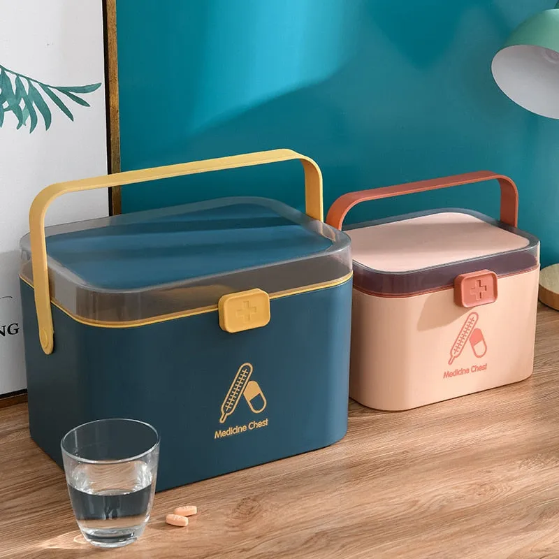 Home Medicine Care Cabinet Storage Box Bin