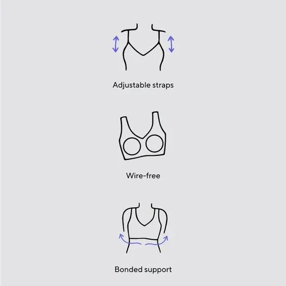 Honeylove LiftWear Cami Seamless Wireless Bra Tank Shapewear Tummy Control