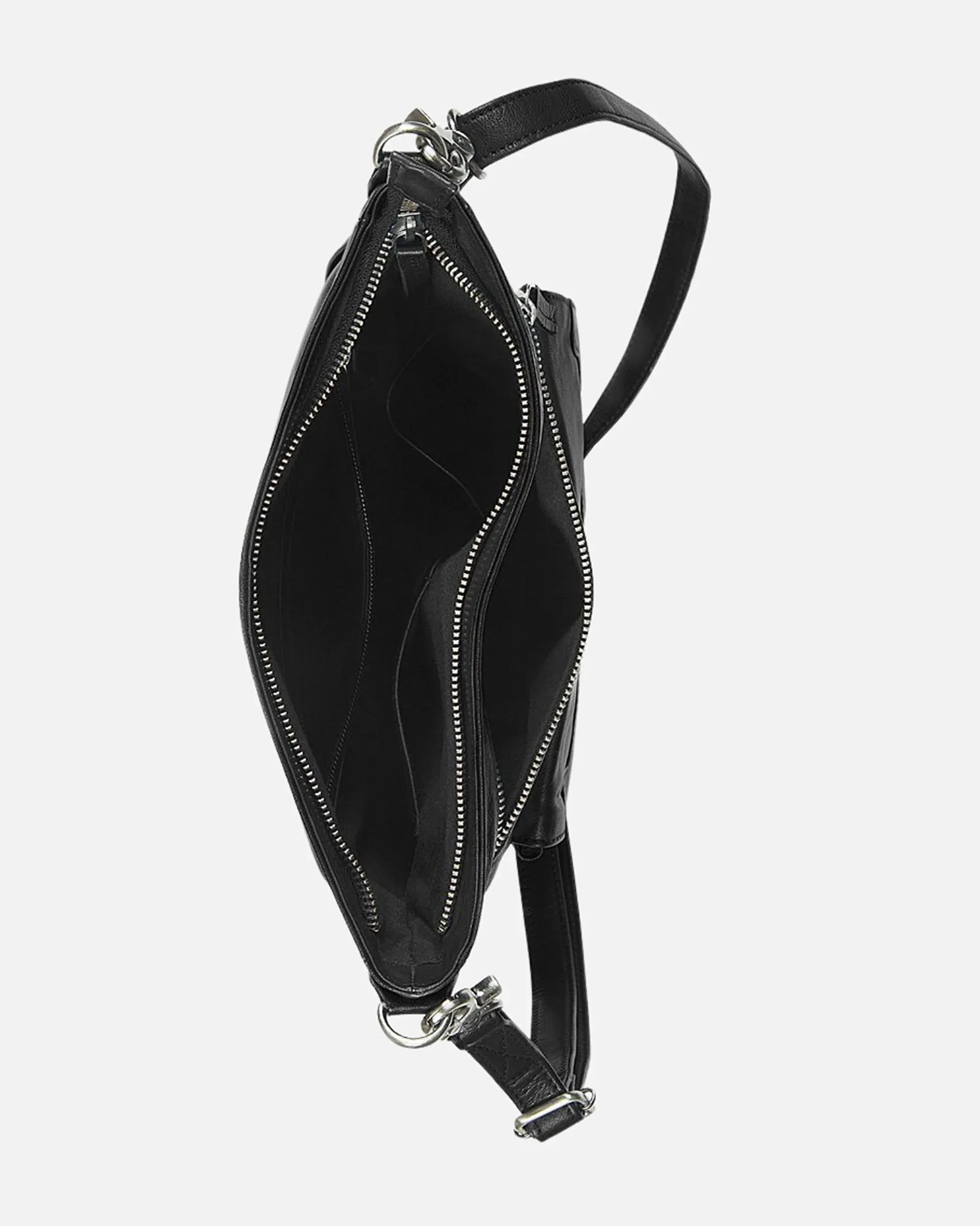 Idrissi | Black Leather Shoulder Bag