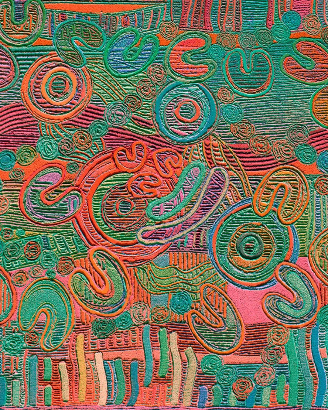 Indigenous Patterned Women's Scrub Top - by Saretta Fielding