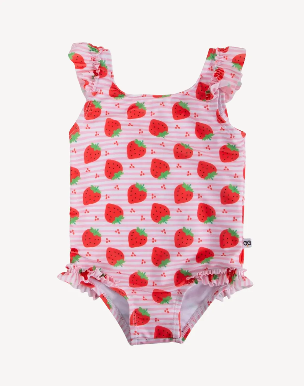 Infant Girls Strawberry Ruffle Sleeve One Piece