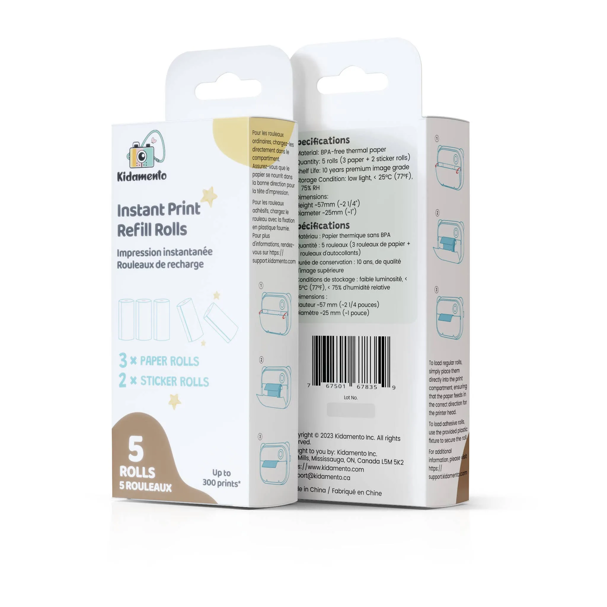 Instant Print Paper BPA-free Refill Set - Only For Model P