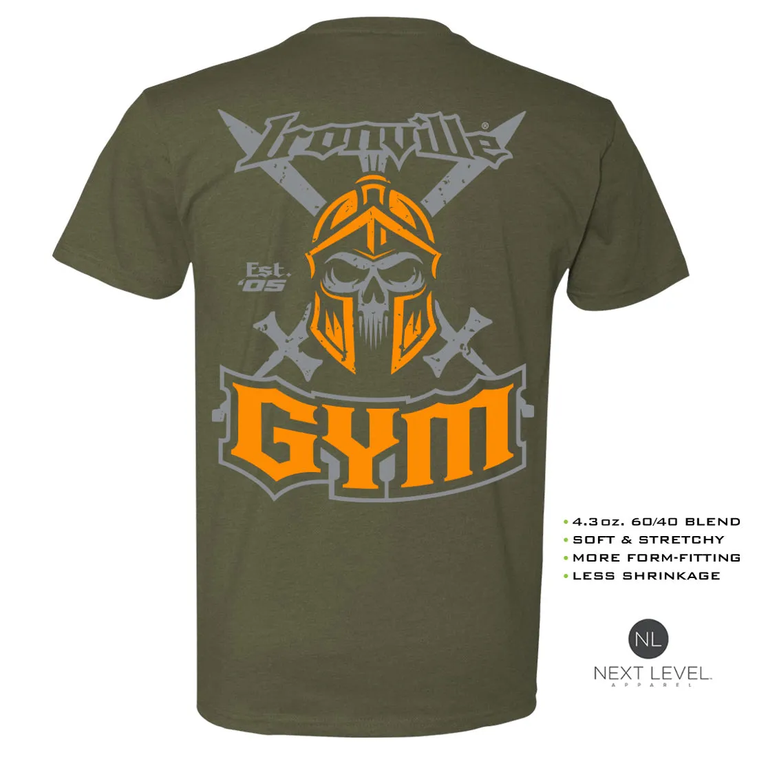 Ironville GYM SPARTAN Soft-Blend Fitted Gym T-shirt