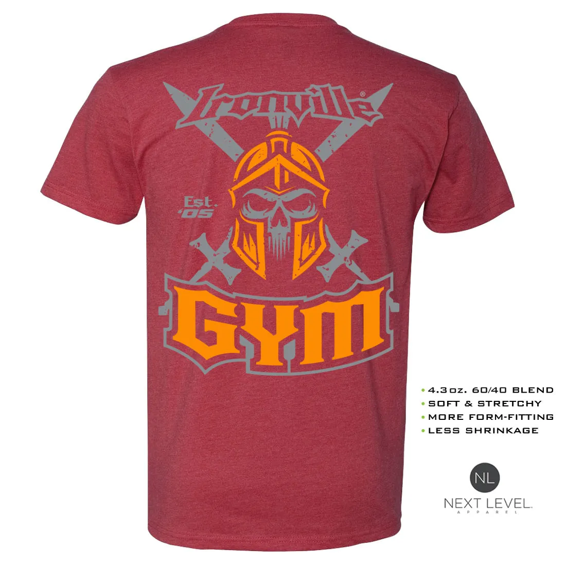 Ironville GYM SPARTAN Soft-Blend Fitted Gym T-shirt