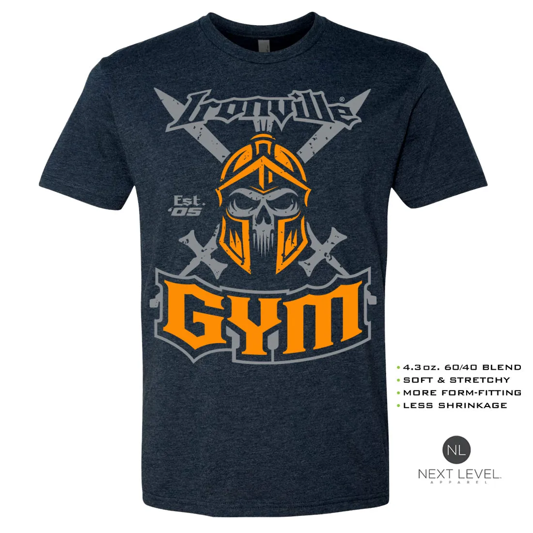 Ironville GYM SPARTAN Soft-Blend Fitted Gym T-shirt