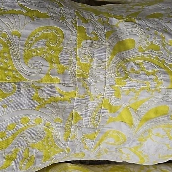 J. Crew Brocade Yellow White Paisley Open Front Blazer Jacket Size 2