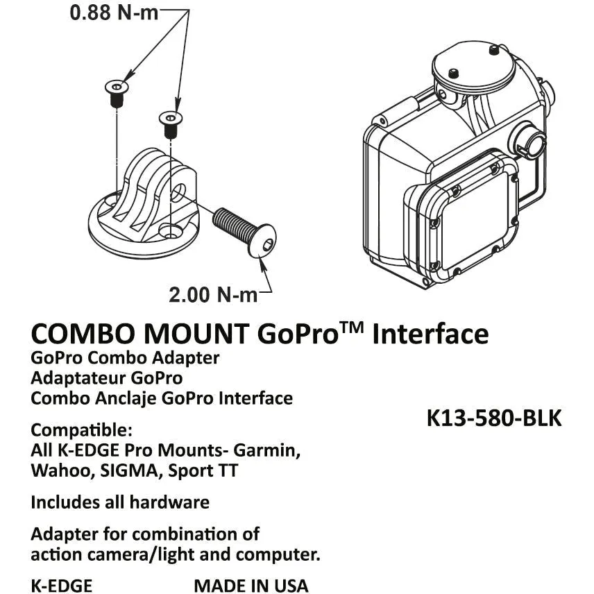 K-Edge Combo Adapter For Pro Mount