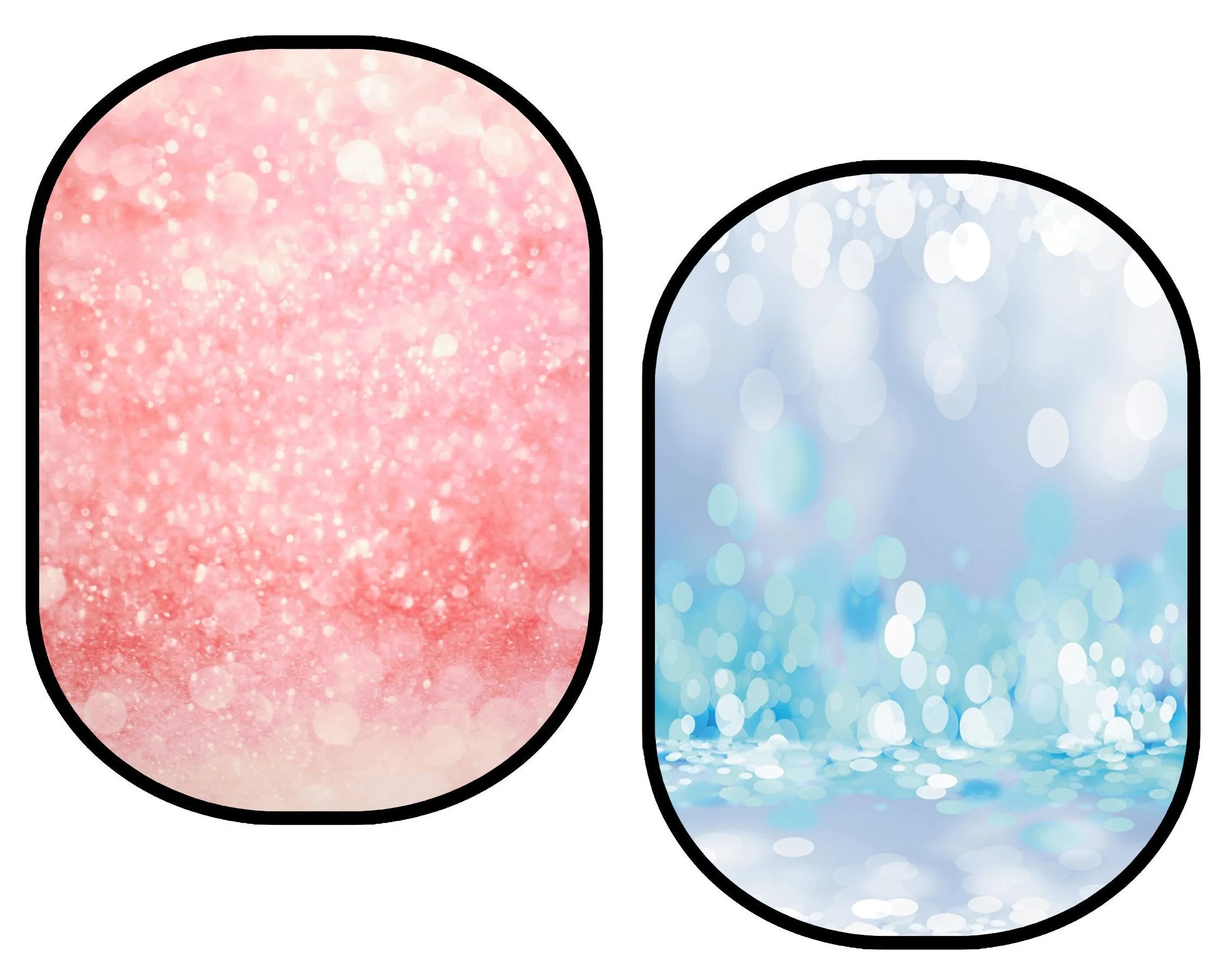 Kate Pink Sequins Bokeh/ Blue Sequins Bokeh Collapsible Backdrop Photography 5X6.5ft(1.5x2m)