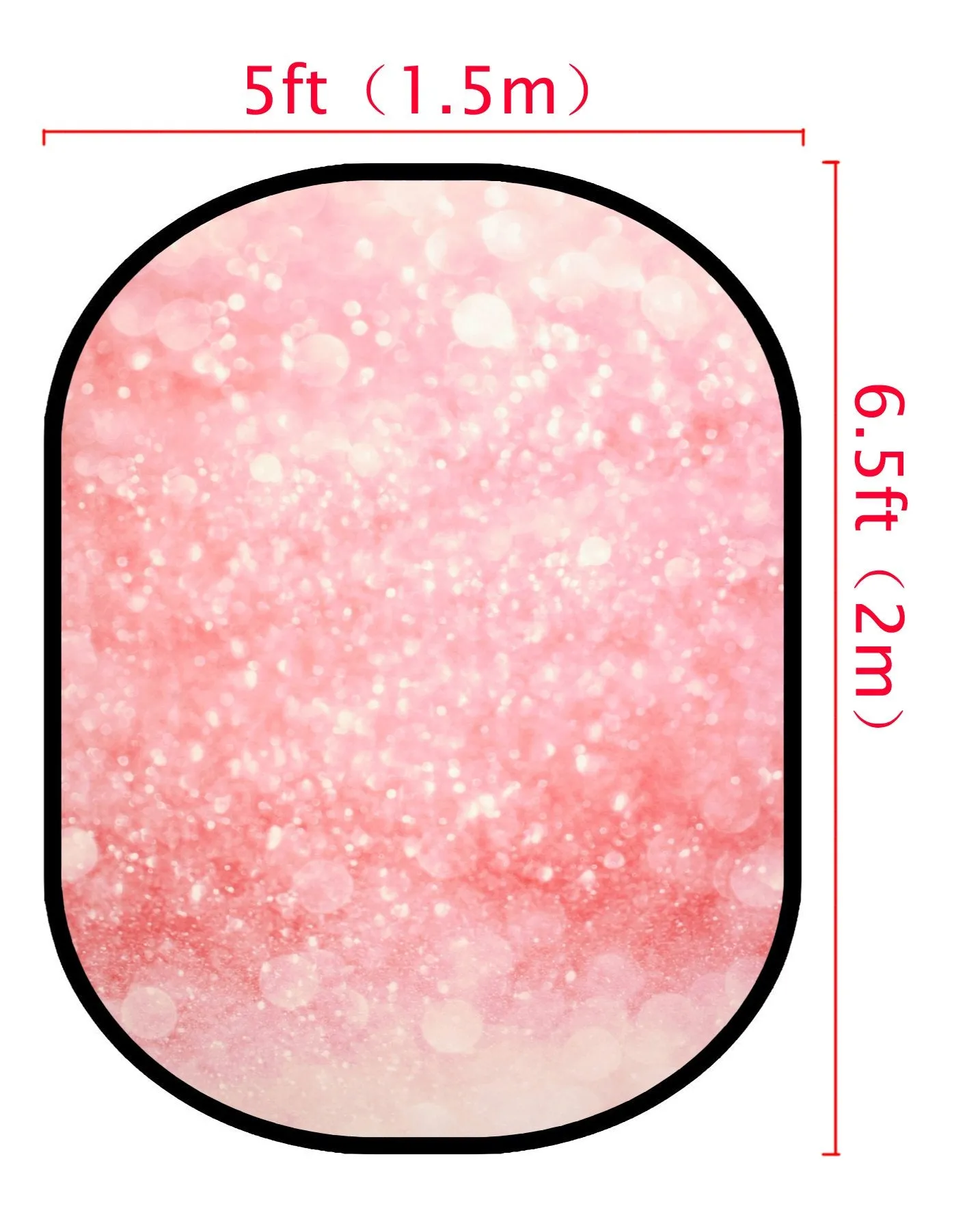 Kate Pink Sequins Bokeh/ Blue Sequins Bokeh Collapsible Backdrop Photography 5X6.5ft(1.5x2m)