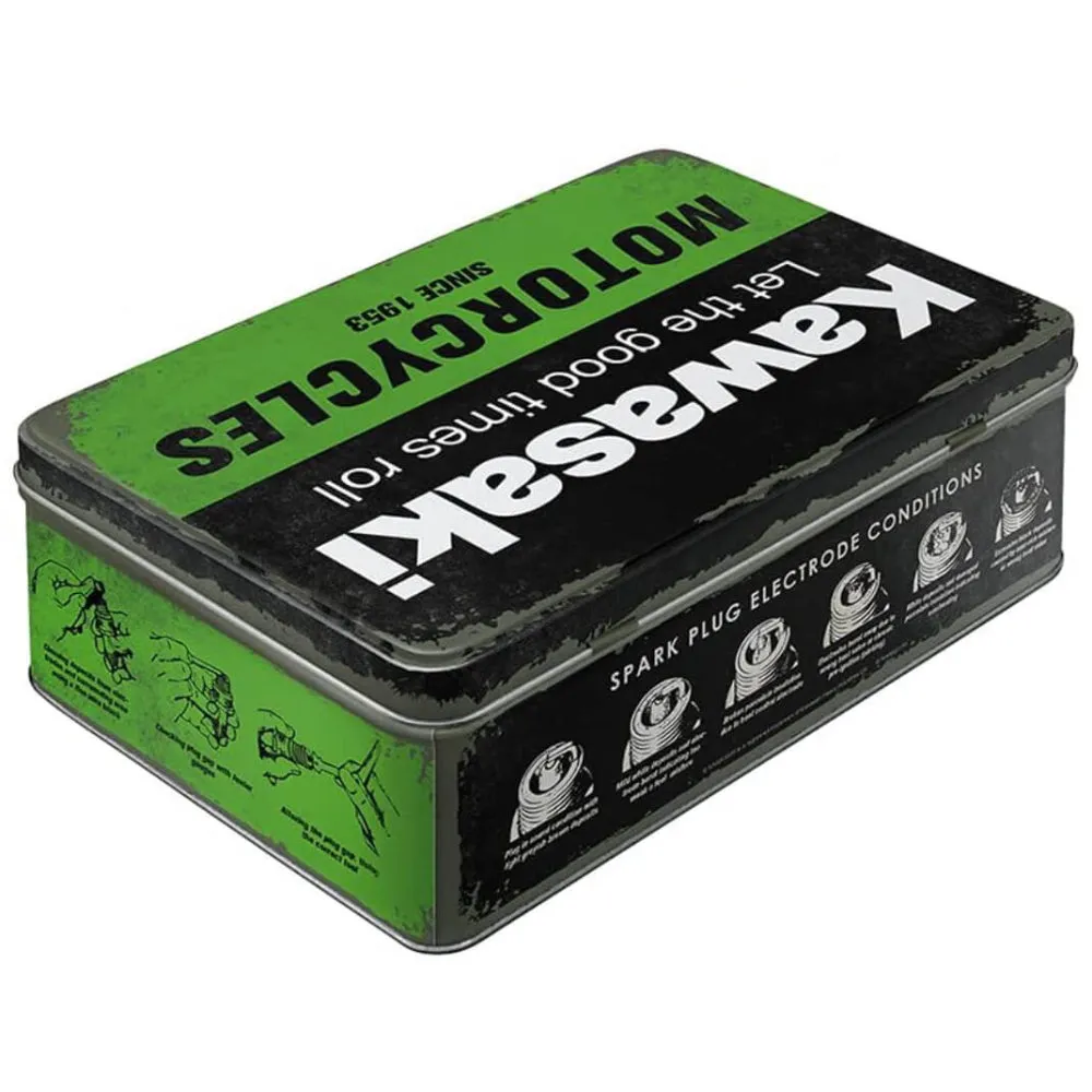 Kawasaki Motorcycle Parts Flat Tin Box