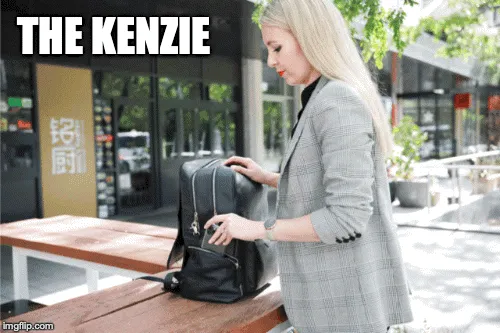KENZIE Leather Backpack - Black or Midnight Blue
