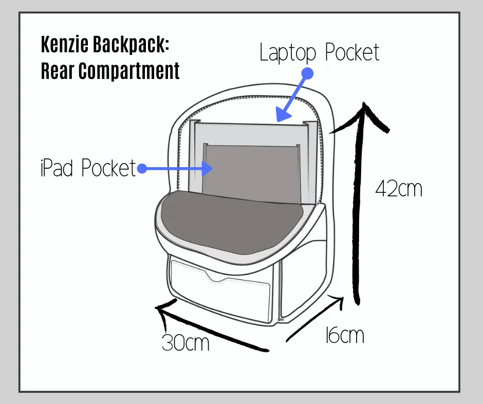 KENZIE Leather Backpack - Black or Midnight Blue
