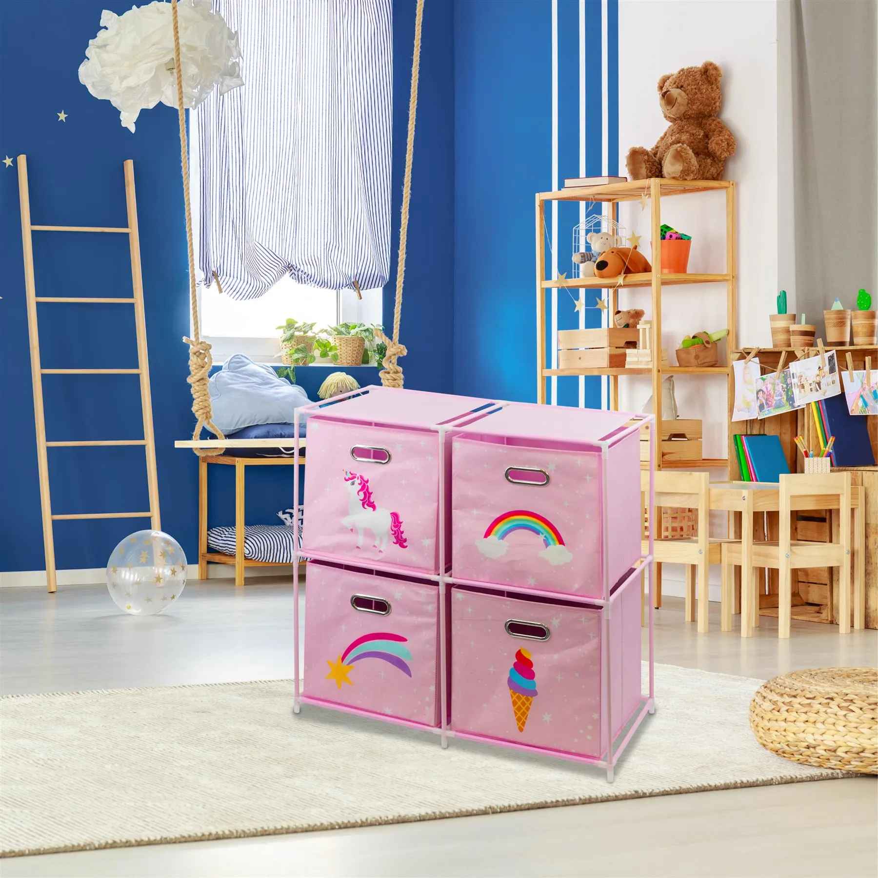 Kids Unicorn Design Storage Cubes