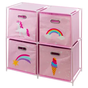 Kids Unicorn Design Storage Cubes
