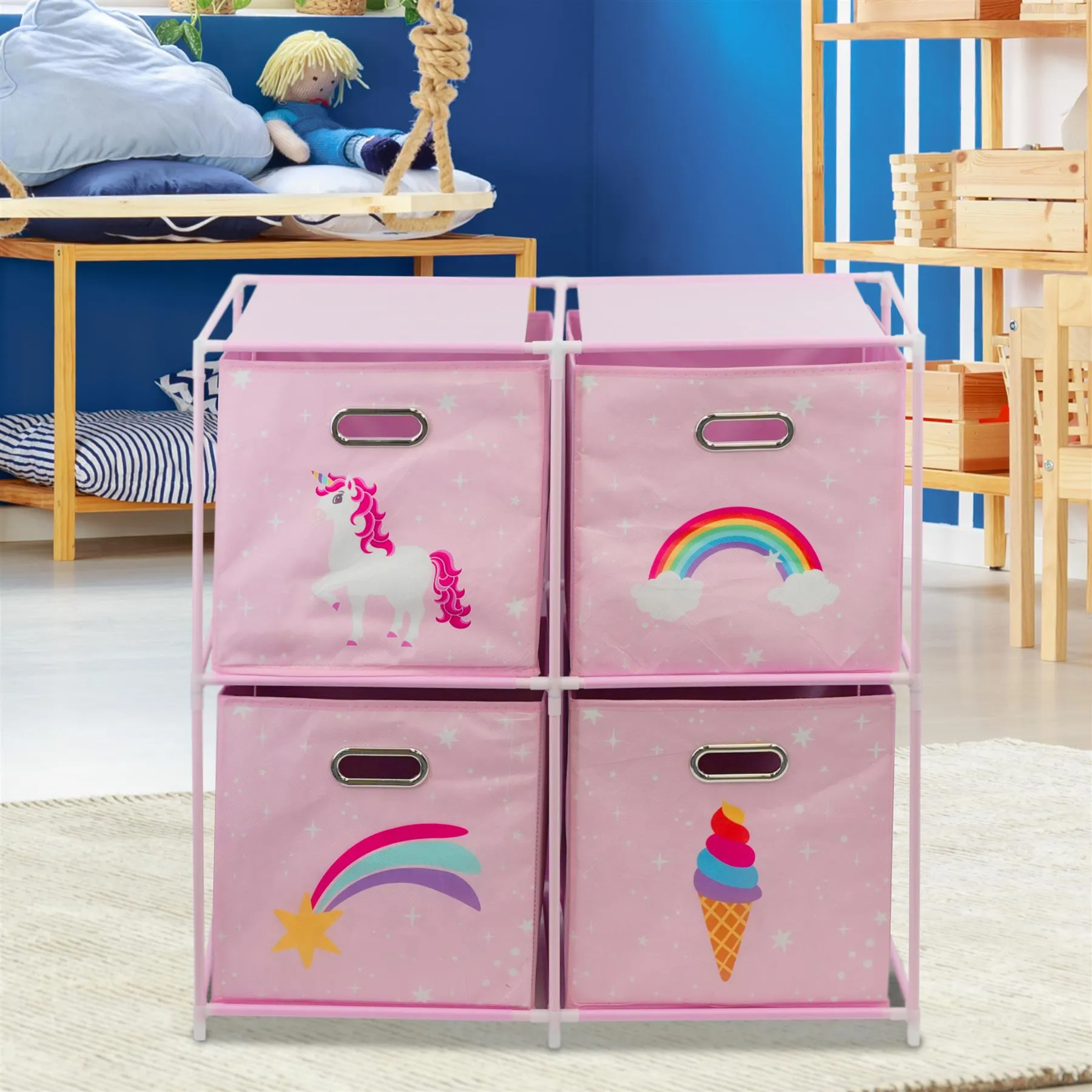 Kids Unicorn Design Storage Cubes