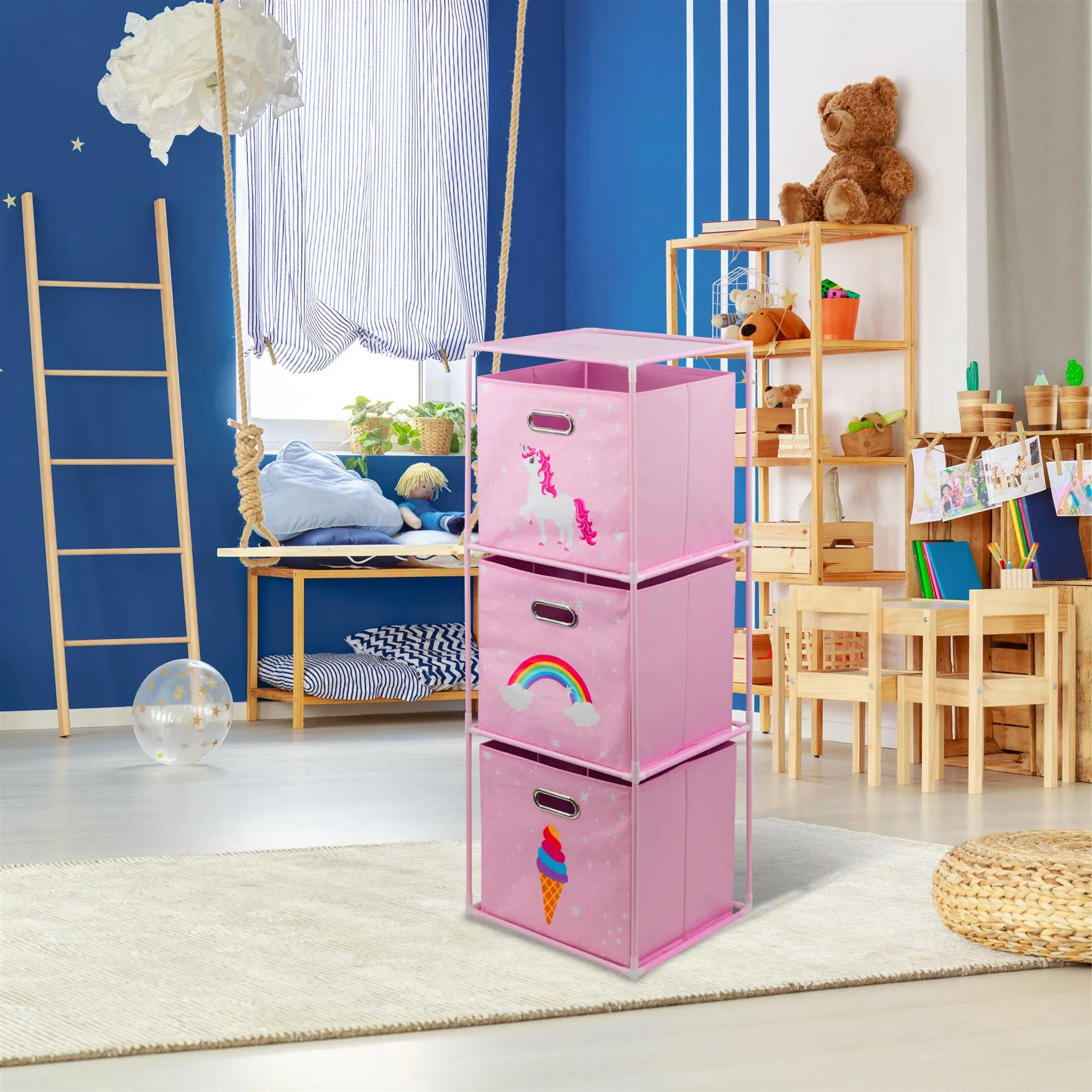 Kids Unicorn Design Storage Cubes