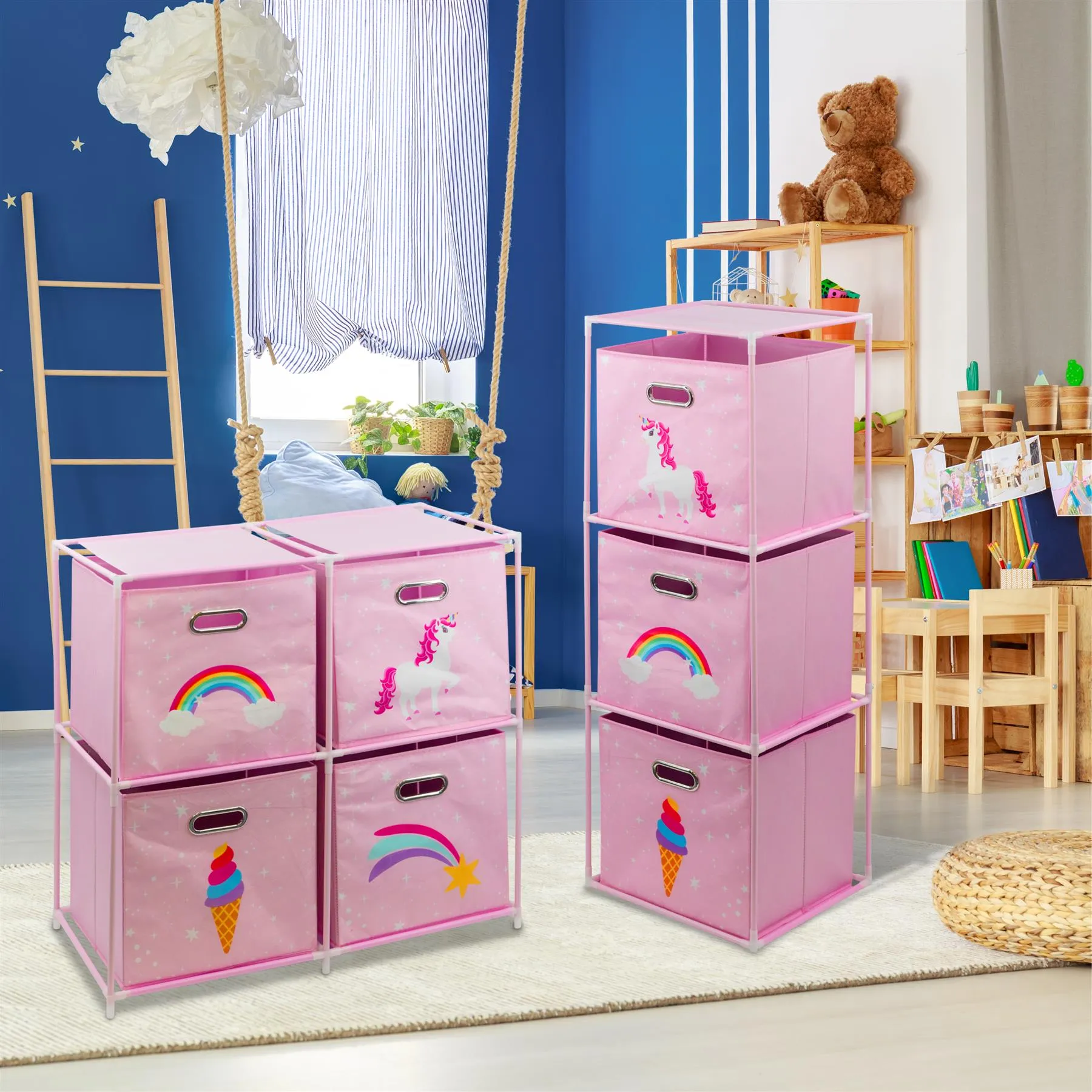 Kids Unicorn Design Storage Cubes